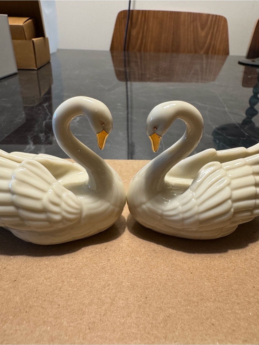 Lenox Swan Cake Topper Card Holder Pair - Picture 7 of 7